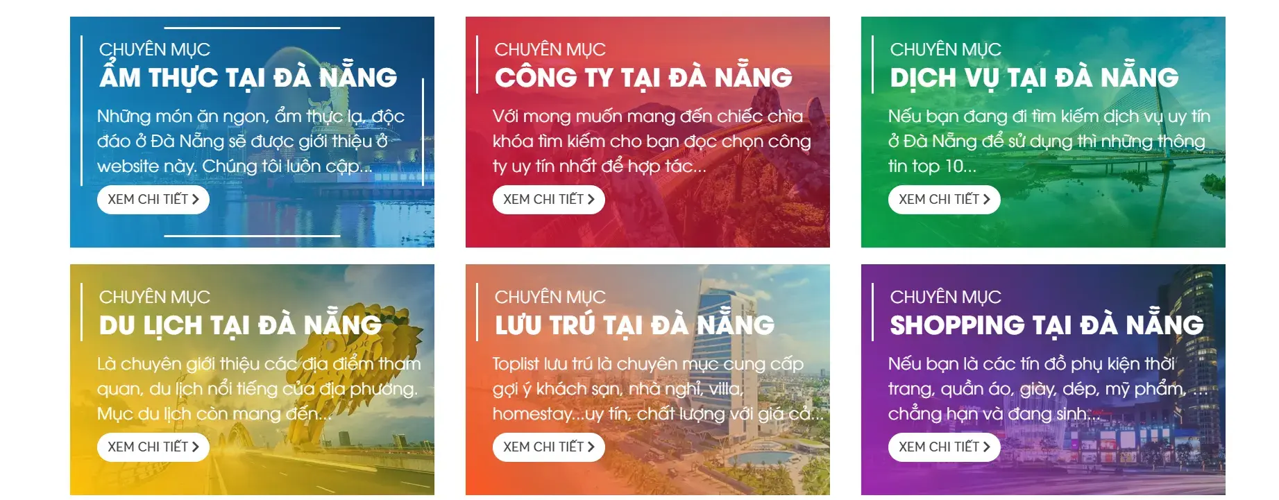 Các danh mục Top 10 Đà Nẵng trên Top10danang